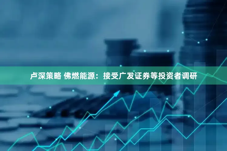 卢深策略 佛燃能源：接受广发证券等投资者调研
